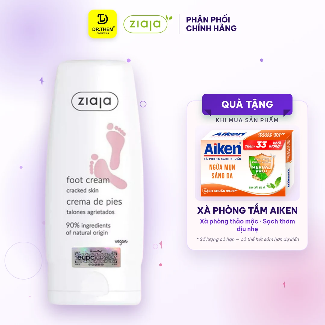 Kem Dưỡng Gót Chân Ziaja Foot Cream Cracked Skin Dưỡng Ẩm Làm Mềm Hỗ Trợ Cải Thiện Da Nứt Nẻ 60ml