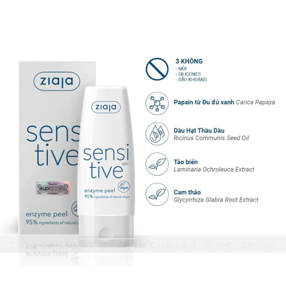 Enzyme Tẩy Tế Bào Chết Ziaja Sensitive Skin Enzyme Peel Làm Sạch Sâu Dịu Nhẹ Sáng Mịn Da Cho Da Nhạy Cảm 60ml 4