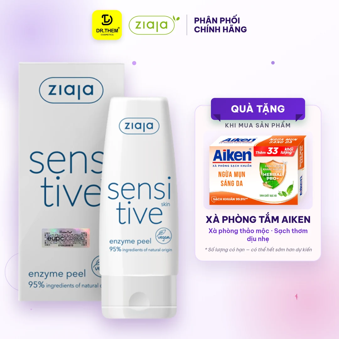 Enzyme Tẩy Tế Bào Chết Ziaja Sensitive Skin Enzyme Peel Làm Sạch Sâu Dịu Nhẹ Sáng Mịn Da Cho Da Nhạy Cảm 60ml