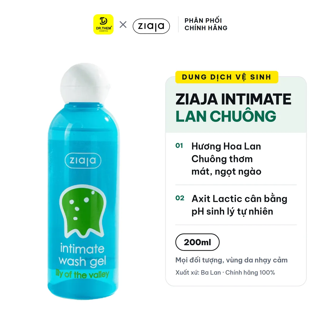Dung Dịch Vệ Sinh Phụ Nữ Ziaja Intimate Hoa Lan Chuông Thơm Mát Dịu Nhẹ 200ml 2