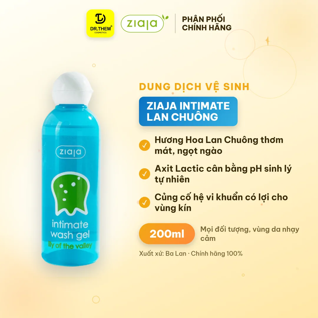 Dung Dịch Vệ Sinh Phụ Nữ Ziaja Intimate Hoa Lan Chuông Thơm Mát Dịu Nhẹ 200ml