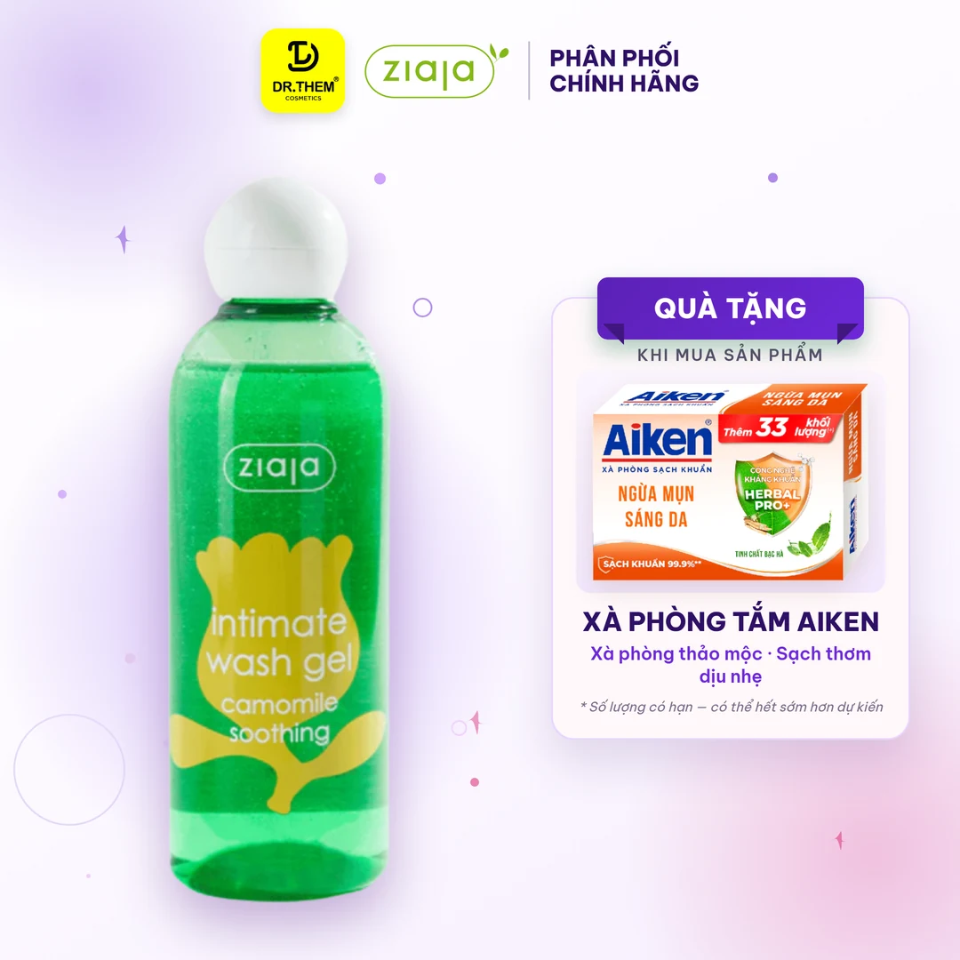 Dung Dịch Vệ Sinh Phụ Nữ Ziaja Intimate Cúc La Mã Dịu Nhẹ Giảm Kích Ứng 200ml