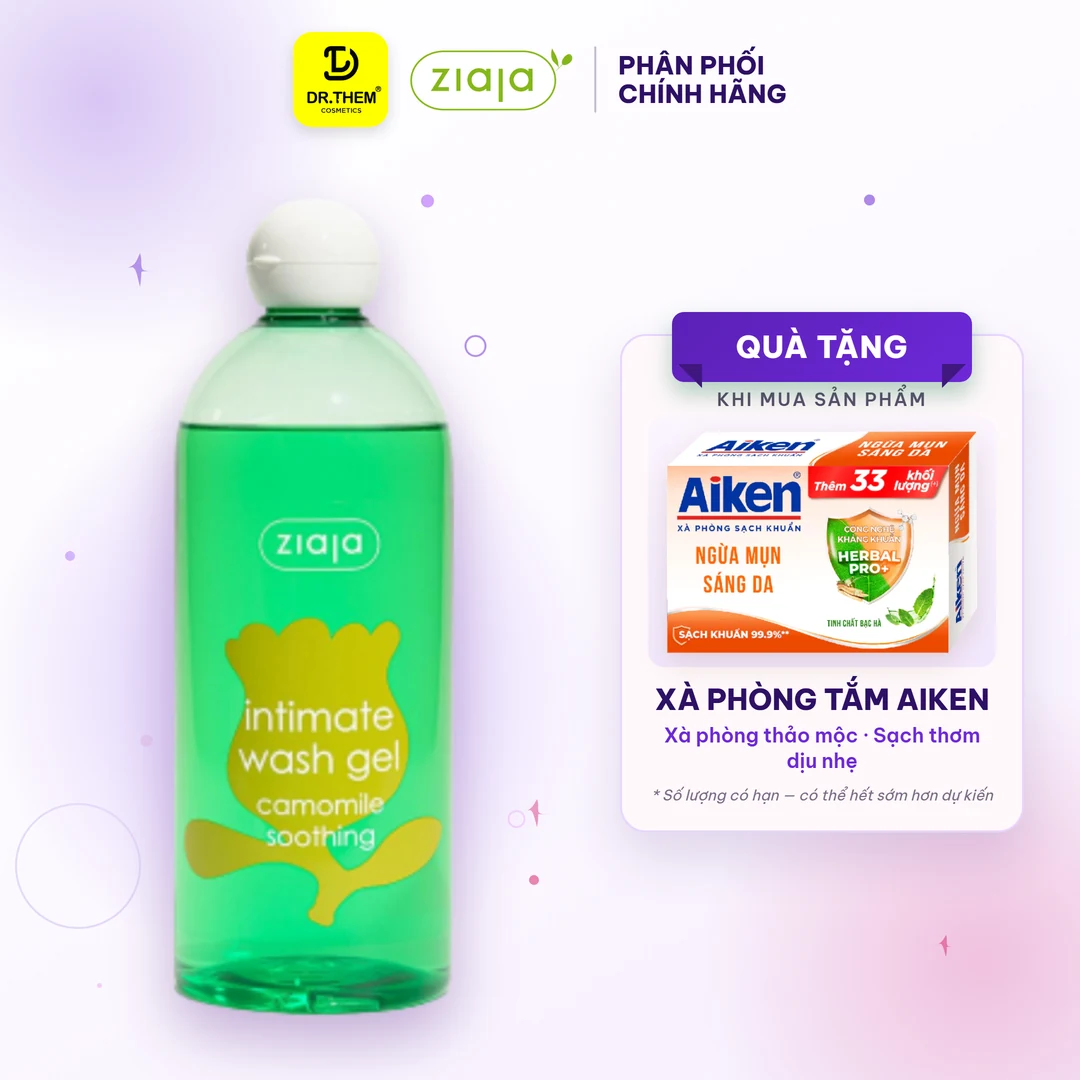 Dung Dịch Vệ Sinh Phụ Nữ Ziaja Intimate Cúc La Mã Dịu Nhẹ Giảm Kích Ứng 500ml