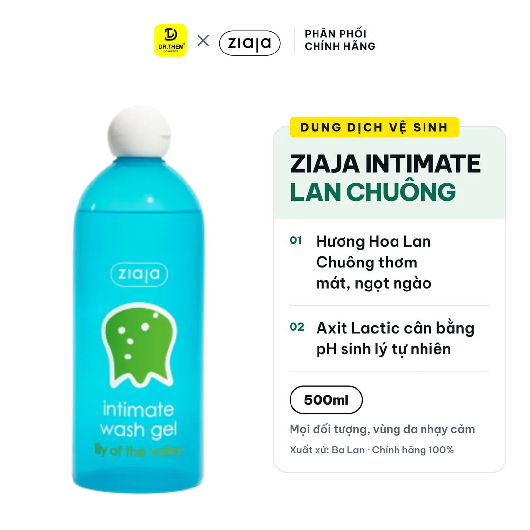 Dung Dịch Vệ Sinh Phụ Nữ Ziaja Intimate Hoa Lan Chuông Thơm Mát Dịu Nhẹ 500ml 2