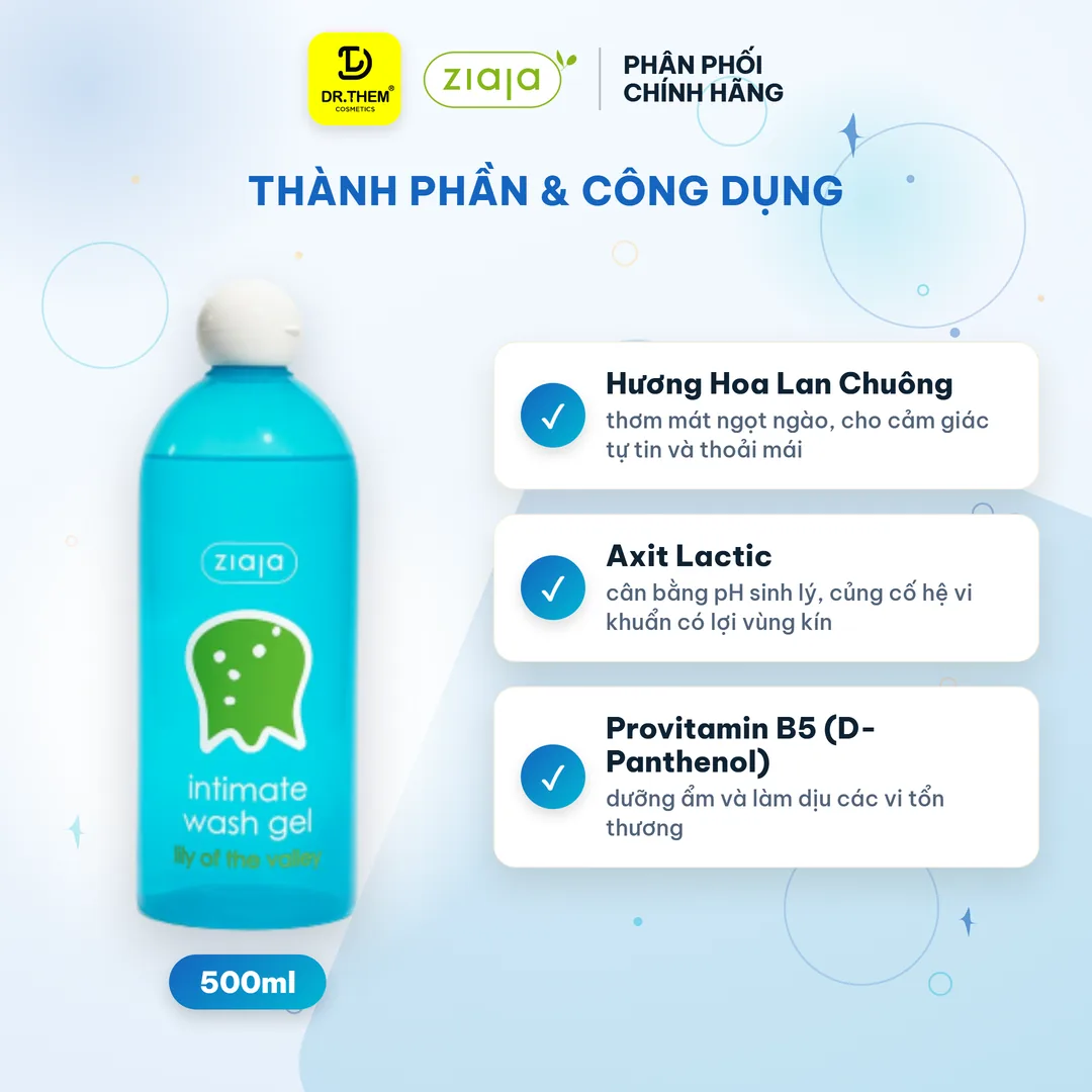 Dung Dịch Vệ Sinh Phụ Nữ Ziaja Intimate Hoa Lan Chuông Thơm Mát Dịu Nhẹ 500ml 2