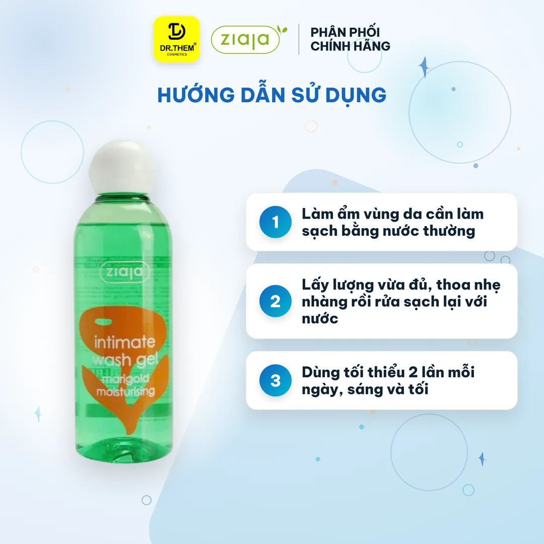 Dung Dịch Vệ Sinh Phụ Nữ Ziaja Intimate Cúc Vạn Thọ Thơm Mát Dịu Nhẹ Cân Bằng pH 200ml 3