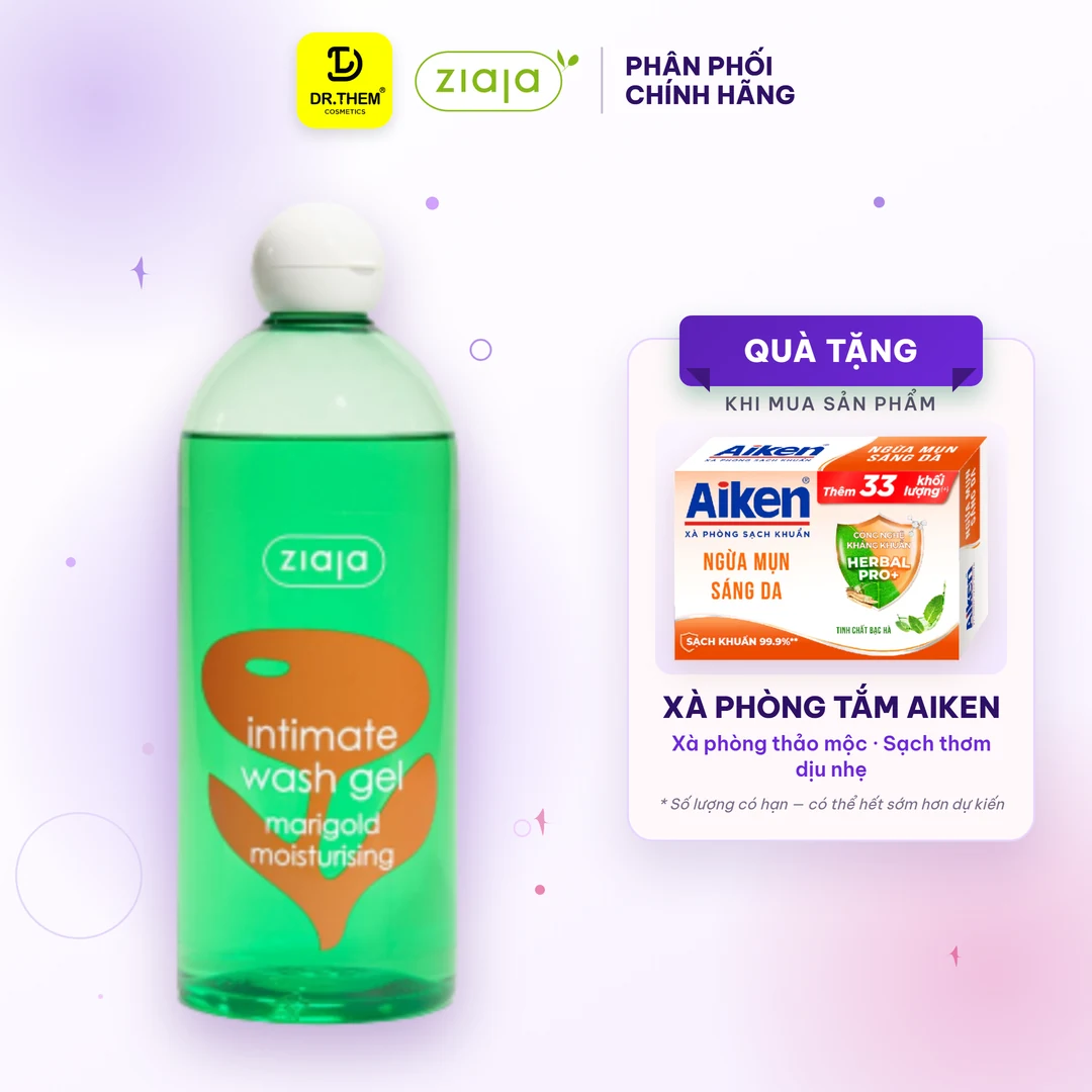 Dung Dịch Vệ Sinh Phụ Nữ Ziaja Intimate Cúc Vạn Thọ Thơm Mát Dịu Nhẹ Cân Bằng pH 500ml
