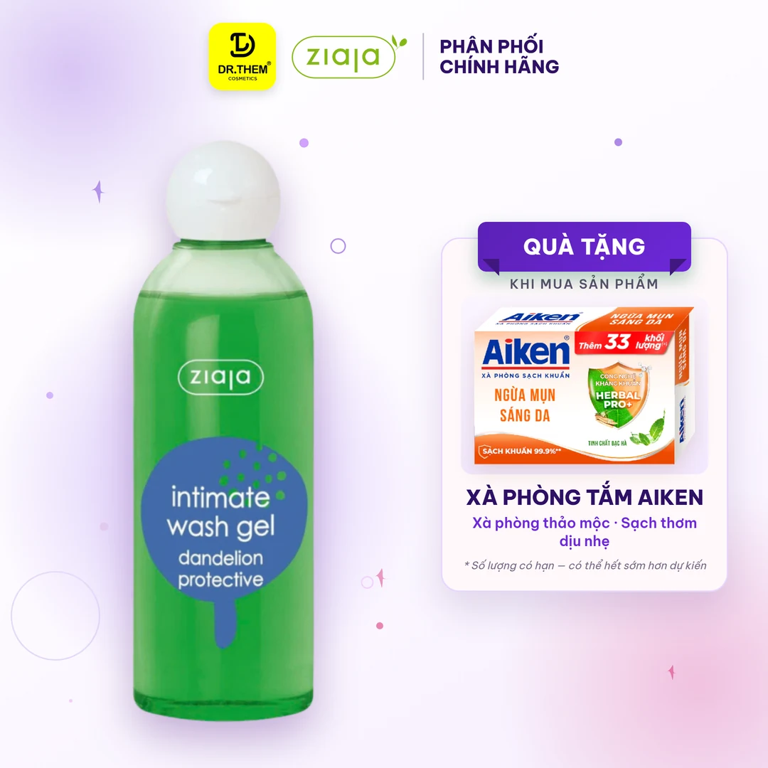 Dung Dịch Vệ Sinh Phụ Nữ Ziaja Intimate Bồ Công Anh Thơm Mát Dịu Nhẹ 200ml