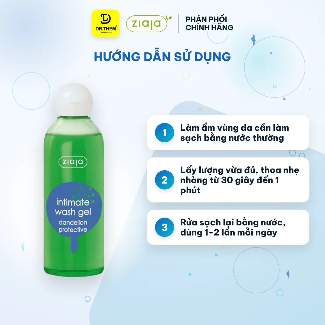 Dung Dịch Vệ Sinh Phụ Nữ Ziaja Intimate Bồ Công Anh Thơm Mát Dịu Nhẹ 200ml 3