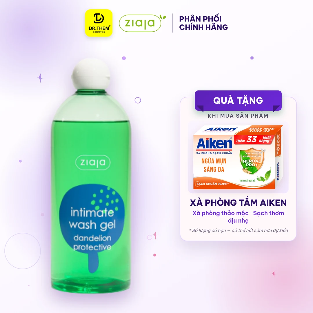 Dung Dịch Vệ Sinh Phụ Nữ Ziaja Intimate Bồ Công Anh Thơm Mát Dịu Nhẹ 500ml