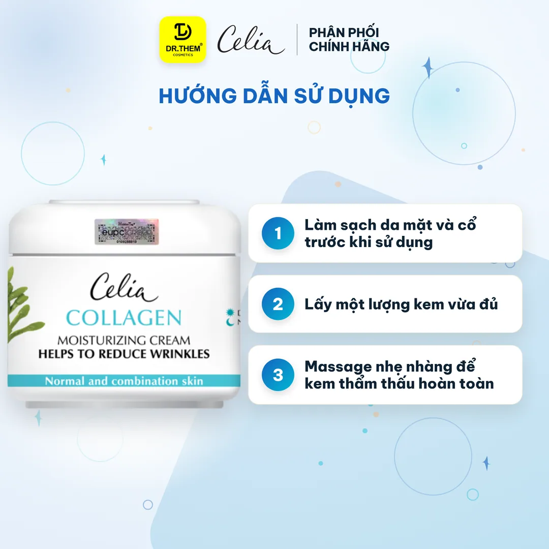 Kem Dưỡng Ẩm Celia Collagen Moisturizing Cream Hỗ Trợ Làm Mờ Nếp Nhăn Cho Da Khô Lão Hóa 50ml 5