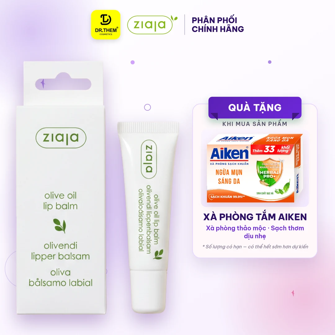 Son Dưỡng Môi Ziaja Olive Oil Lip Balm Dầu Ô Liu Dưỡng Ẩm Ngừa Khô Nứt Nẻ Cho Bờ Môi Hồng Tự Nhiên 10ml