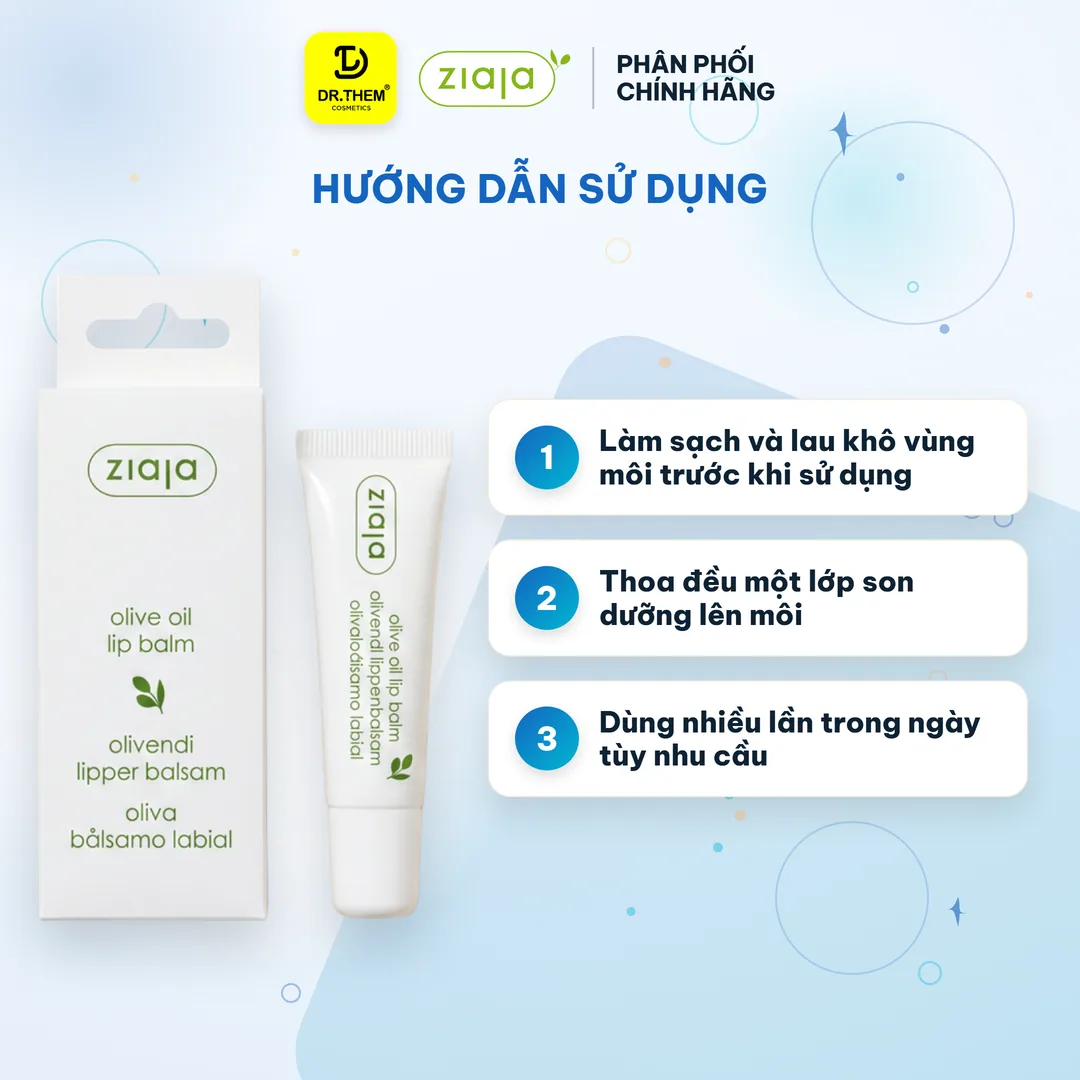 Son Dưỡng Môi Ziaja Olive Oil Lip Balm Dầu Ô Liu Dưỡng Ẩm Ngừa Khô Nứt Nẻ Cho Bờ Môi Hồng Tự Nhiên 10ml 4
