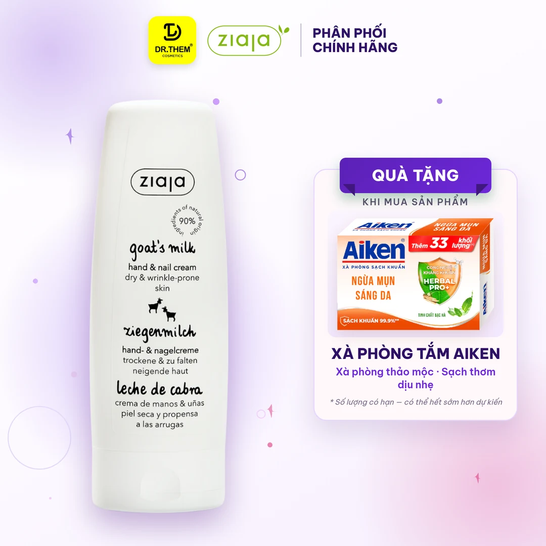 Kem Dưỡng Tay Móng Sữa Dê Ziaja Goat Milk Hand And Nail Cream Dưỡng Ẩm Làm Mềm Da Tay Cho Da Khô Thô Ráp 80ml