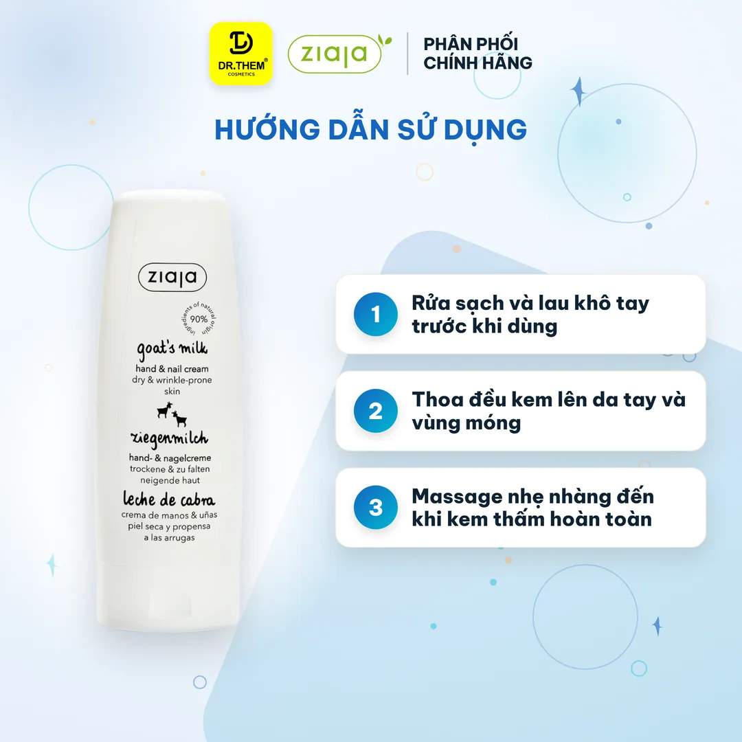 Kem Dưỡng Tay Móng Sữa Dê Ziaja Goat Milk Hand And Nail Cream Dưỡng Ẩm Làm Mềm Da Tay Cho Da Khô Thô Ráp 80ml 4
